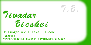 tivadar bicskei business card